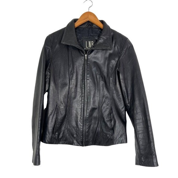 LNR Jackets & Blazers - La Nouvelle Renaissance Black Genuine Leather Jacket Size L Y2K 90s Minimalist